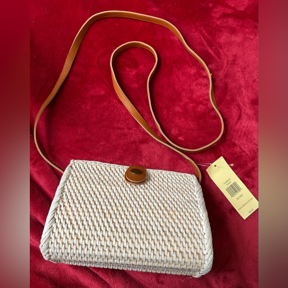 White brown purse